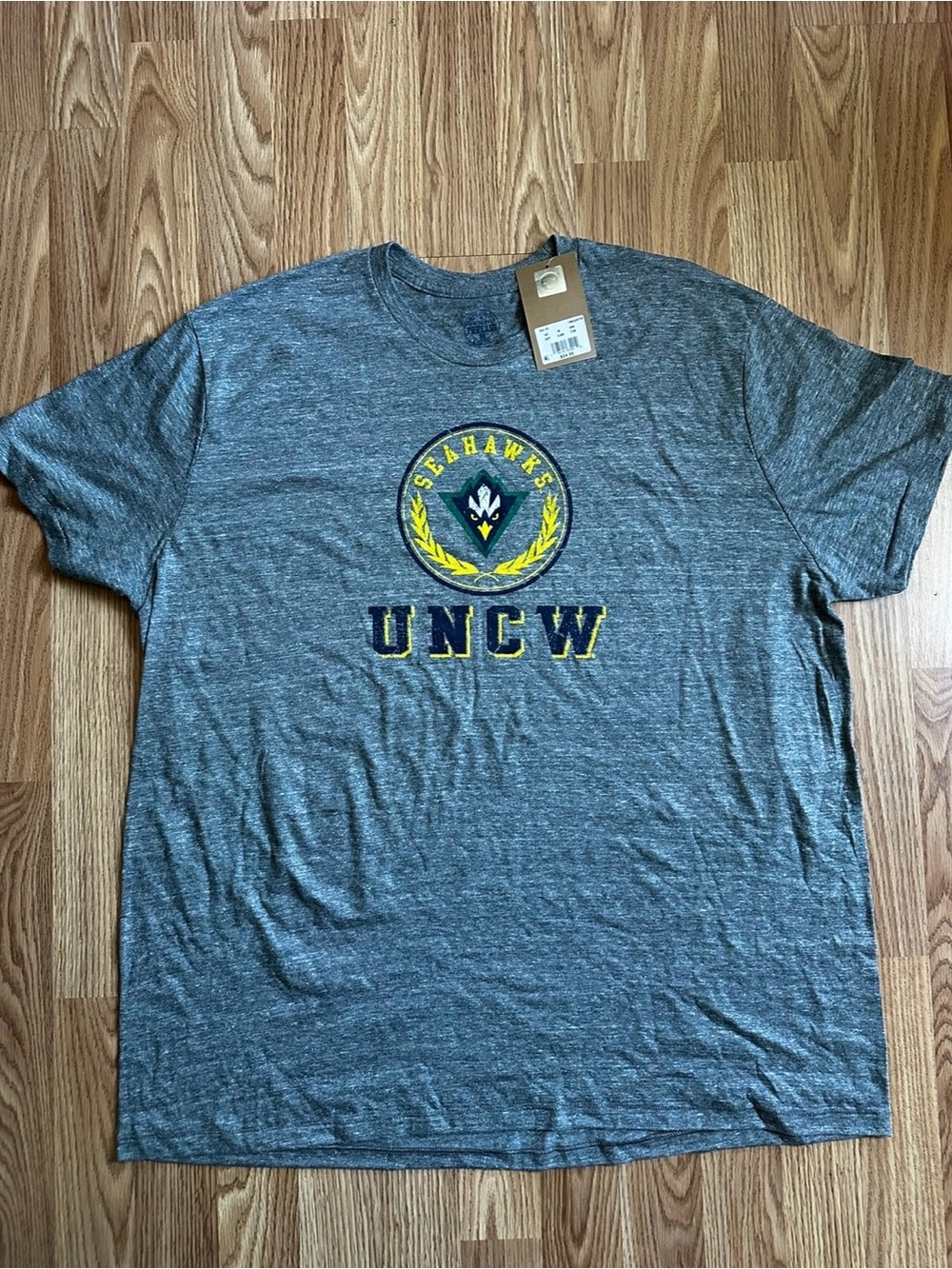 Colosseum Gray UNCW Seahawks Short Sleeve Logo Tee